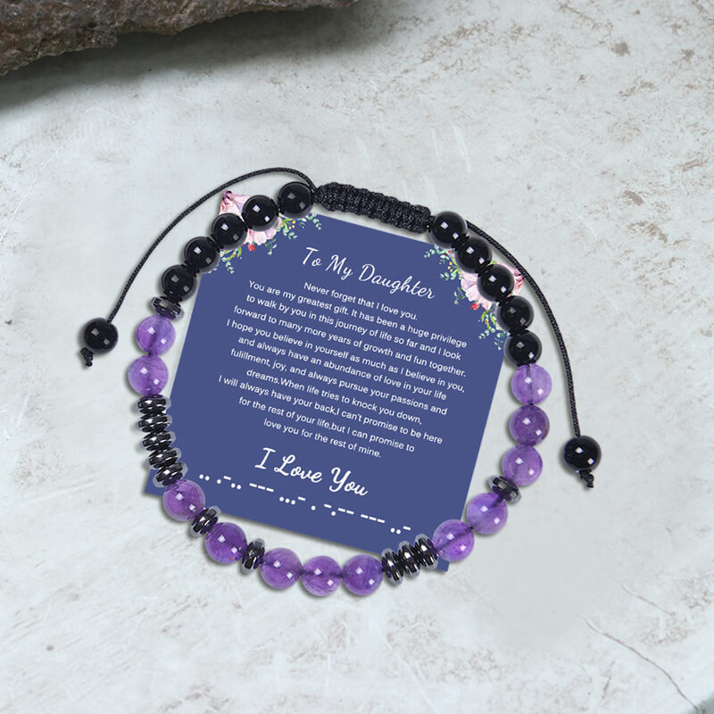 To My Daughter I Love You Morse Code Bracelet