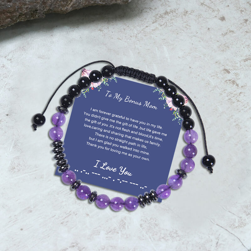 Pulsera de código Morse "Te amo a mi mamá"