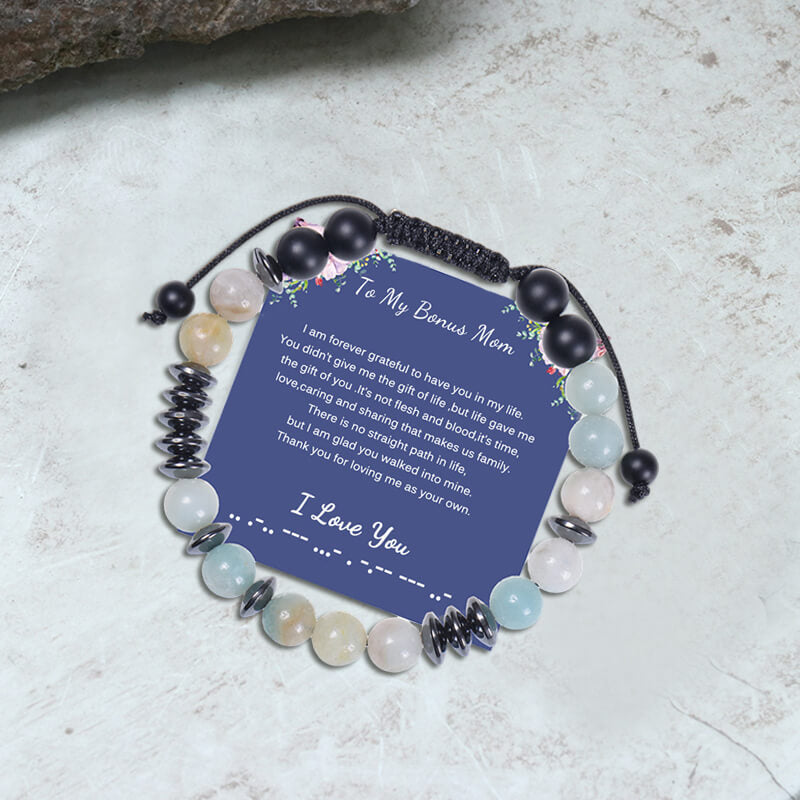 Pulsera de código Morse "Te amo a mi mamá"