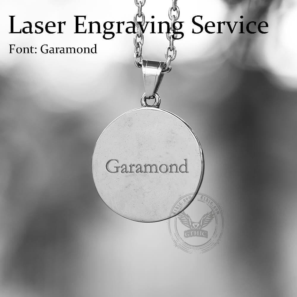 Colgante vikingo de acero inoxidable con runas del Árbol de la Vida