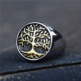 Tree Of Life Stainless Steel Viking Ring