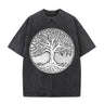 Tree Of Life Totem Viking Washed T-shirt