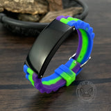 Tri-Color Silicone Adjustable Bracelet