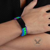 Tri-Color Silicone Adjustable Bracelet