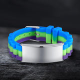 Tri-Color Silicone Adjustable Bracelet