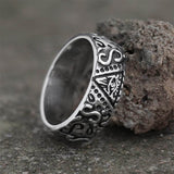 Triangle Eye of Providence Stainless Steel Masonic Ring