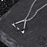 Triangle Geometric Viking Runes Stainless Steel Pendant