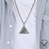 Triangle Pyramid Eye of Ra Stainless Steel Pendant