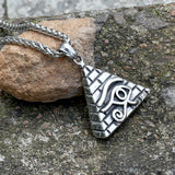 Triangle Pyramid Eye of Ra Stainless Steel Pendant