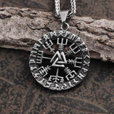 Triangle Valknut Compass Stainless Steel Viking Pendant