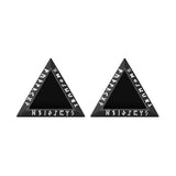 Triangular Viking Rune Stainless Steel Stud Earrings