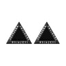 Triangular Viking Rune Stainless Steel Stud Earrings