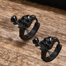 True Love Rose Skull Stainless Steel Earrings
