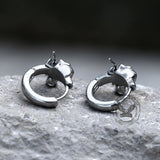 True Love Rose Skull Stainless Steel Earrings