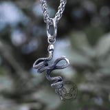 Twist Snake Stainless Steel Animal Pendant