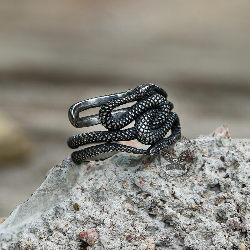 Twist Snake Stainless Steel Animal Ring