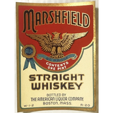 Rare Vintage 1930s Marshfield Whiskey Labels from Boston