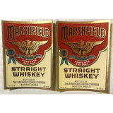 Rare Vintage 1930s Marshfield Whiskey Labels from Boston