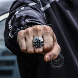 Two-Face Stainless Steel Skull Ring