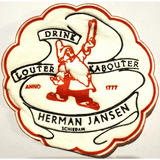 Rare Two Vintage 1950s Herman Jansen Spicy Leprechaun Coasters