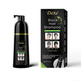 Dexe Hair Dye Shampoo 14.1 Fl Oz Gray Hair Coverage Black Hair Dye Hair Color Shampoo Black Hair Shampoo for Men & Women