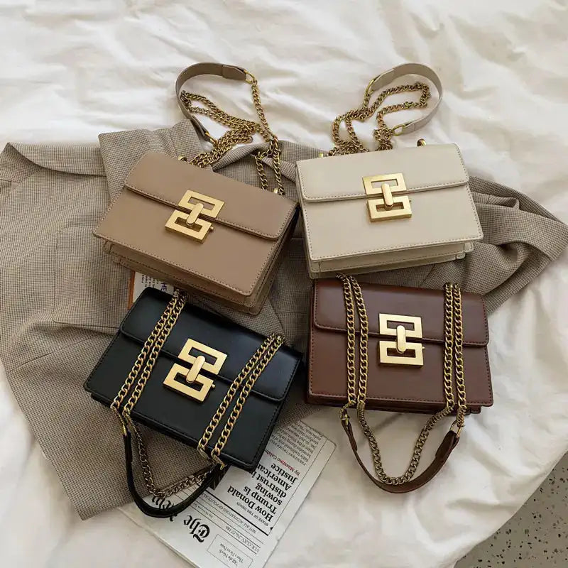 Retro European American Handbags with Chain Detail - Lootquake