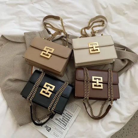 Retro European American Handbags with Chain Detail - Lootquake