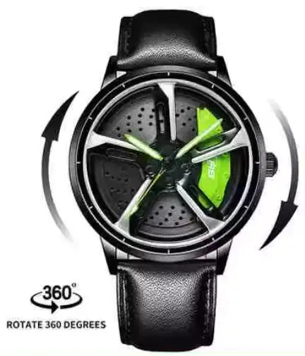 3D Spinning Mens Watches Car Rim - Lootquake