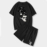 Universe Planet Skull Short Sleeve T-shirt and Shorts Set