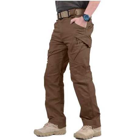 NAVEKULL Mens Work Cargo Pants Lightweight Tactical Pants for Men Stretch Cotton Military Army Combat Slim Fit Hiking Outdoor Trousers with Multi Zipper Pockets - Lootquake