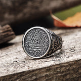 Urnes Valknut Stainless Steel Viking Ring