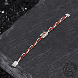 USA Independence Day Tri-Color Braided PU Leather Bracelet