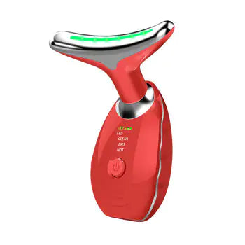 Beauty Facial Massager, 7 Color Wavy Acne Beauty Microcurrent Facial Device Skin Firming for Face Neck Beauty Device, - Lootquake
