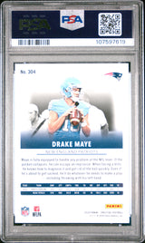 Tarjeta de fútbol Panini Prestige Drake Maye n.° 304 Rookie RC, clasificada en 2024, PSA 10 Gem Mint