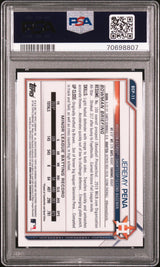 Tarjeta de béisbol Jeremy Peña #BCP11 de Chrome Prospects Rookie RC, edición Topps Bowman Sapphire 2021, PSA 10 Gem Mint