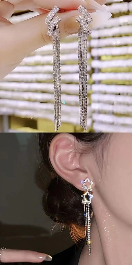 XINGX Water Drop Tassel Earrings Earrings Simple - Lootquake