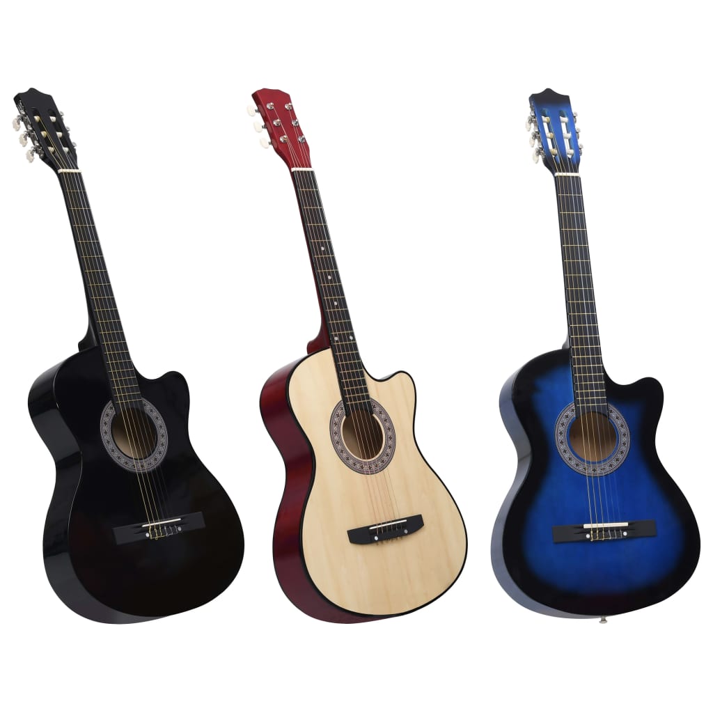 vidaXL Guitar Beginner Cutaway Guitar Acoustic Guitar with 6 Strings Basswood