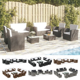vidaXL Patio Lounge Set Sectional Sofa Set 4 Piece with Cushions Poly Rattan