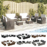 vidaXL Patio Lounge Set Sectional Sofa Set 4 Piece with Cushions Poly Rattan