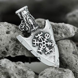 Valknut And Vegvisir Stainless Steel Viking Pendant