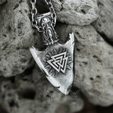 Valknut And Vegvisir Stainless Steel Viking Pendant