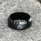 Valknut Runes Stainless Steel Viking Ring