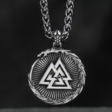 Valknut Stainless Steel Viking Dragon Pendant