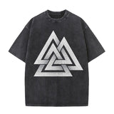 Valknut Totem Viking Washed T-shirt