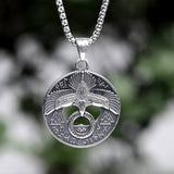 Valknut Viking Runes Eagle Stainless Steel Necklace