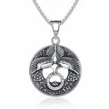 Valknut Viking Runes Eagle Stainless Steel Necklace