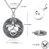 Valknut Viking Runes Eagle Stainless Steel Necklace