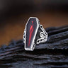 Vampire Coffin Stainless Steel Skull Ring