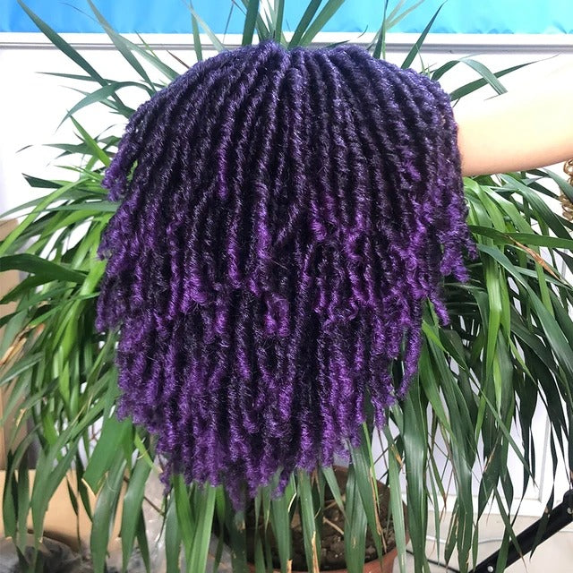 10" Short Dreadlock Wig | Afro Curly Twist | Faux Locs Braids | Heat Resistant | Black Women