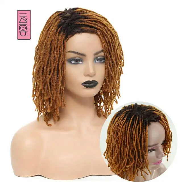 10" Short Dreadlock Wig | Afro Curly Twist | Faux Locs Braids | Heat Resistant | Black Women